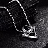 Alloy Ring with Triangle Pendant Necklaces for Men WG487F5-01-2