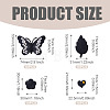 40Pcs 4 Styles Polyester Embroider Thread Iron on/Sew On Patches PATC-TA0001-45B-4