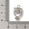 Owl Rack Plating Brass Micro Pave Cubic Zirconia Pendant KK-H485-17P-3