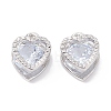 Rack Plating Alloy Cubic Zirconia Charms ZIRC-F126-09P-1