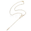 Brass Chain Lariat Necklaces NJEW-JN04920-4