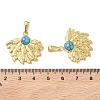 304 Stainless Steel with Synthetic Turquoise Pendants STAS-L309-21H-G-3