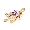 Brass Micro Pave Cubic Zirconia Pendants Bails KK-H524-01G-01-2