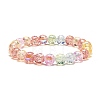 Sparkling Crackle Glass Round Beads Stretch Bracelets Set BJEW-JB07189-2