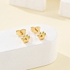 PVD Vacuum Plating 304 Stainless Steel Dog Paw Print Stud Earrings for Women EJEW-P212-15G-1