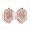 Natural Strawberry Quartz Pendants G-S344-13A-2