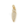 Brass Micro Pave Cubic Zirconia Charms KK-H077-02G-06-1