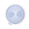 Flat Round with Tree of Life DIY Silicone Cup Mat Molds PW-WG16761-07-1