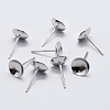 Anti-Tarnish Rhodium Plated 925 Sterling Silver Ear Stud Findings STER-K167-043D-P-2