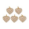SHEGRACE Brass Micro Pave Clear Cubic Zirconia Pendants XGRQ2C533-412G-1
