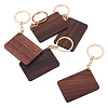 Walnut Wood Pendant Keychains KEYC-TAC0034-06A-2