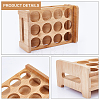 12 Round Holes Bamboo Shot Glasses Holders AJEW-WH0317-06-5