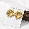 304 Stainless Steel Studs Earrings for Women EJEW-K306-29G-2