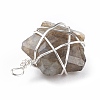 Natural Gemstone Pendants PALLOY-JF01457-02-4