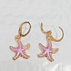 Ocean Theme Alloy Enamel Star Leverback Earrings FS-WG4EEAF-17-1