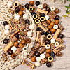100Pcs 7 Styles Plastic and Wood Beads KY-PA0001-17-4