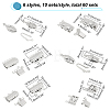 60 Sets 6 Styles 304 Stainless Steel Box Clasps STAS-DC0009-62-2