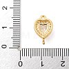 Brass Pave Cubic Zirconia Connector Charms KK-Z072-06G-02-3