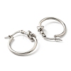 304 Stainless Steel Knot Hoop Earrings EJEW-F319-06P-2