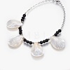 Spiral Shell Charm Anklets AJEW-AN00249-2