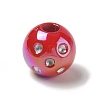 UV Plating Opaque Acrylic European Bead Rhinestone Settings AC-CBA6658-06A-1