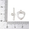 Heart Brass Toggle Clasps KK-G548-43P-05-4