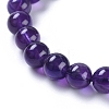 Natural Amethyst Beads Stretch Bracelets BJEW-G626-8mm-02E-2
