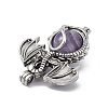 Natural Amethyst Pendants G-P491-02AS-02-3