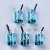 Imitation Juice Draft Beer Resin Pendants CRES-S359-15B-1