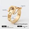 304 Stainless Steel Rhinestone Finger Rings for Couple FG1274-1-1