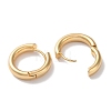 Ring Brass Huggie Hoop Earrings for Women X-EJEW-B056-10G-2