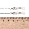 304 Stainless Steel Curb Chain for Eyeglasses AJEW-EH00411-02-4
