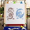 2Pcs 2 Styles PET Plastic Hollow Out Drawing Painting Stencils Templates DIY-WH0478-001-5
