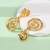 304 Stainless Steel Vortex Spiral Dangle Stud Earrings EJEW-L304-01G-3