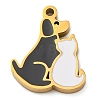 304 Stainless Steel Enamel Charms STAS-M105-24G-1