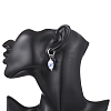 Oval 316 & 202 Stainless Steel Hoop Earrings EJEW-JE06734-01-2