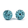 Polymer Clay Rhinestone Beads RB-H284-6MM-Half-202-4