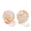 Transparent Spray Painting Crackle Glass Beads GLAA-L046-01A-08-2