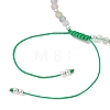 Natural Fluorite &  Electroplate Non-magnetic Synthetic HematiteRound Bead Braided Beaded Bracelets for Women BJEW-JB13434-02-4