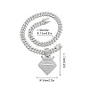 Alloy Full Crystal Rhinestone Pendant Necklaces for Men FS-WGC5342-03-1