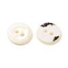 Natural Shell Flat Round Buttons with Carved Rim Recessed Center SH-CBA18B6-02A-01-2