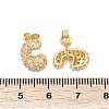 Brass Micro Pave Cubic Zirconia Stud Earrings EJEW-Z091-04G-C-3