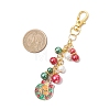 6Pcs Christmas Alloy Enamel Pendant Decorations HJEW-JM03683-3