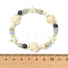 Shell Pearl & Natural & Synthetic Mixed Gemstone Beads Stretch Bracelets for Women BJEW-JB13898-01-4