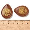 Synthetic Goldstone Drop Pendants G-C158-01F-3