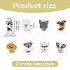 48Pcs 8 Styles Alloy Enamel Pendants FIND-DC0008-64-2