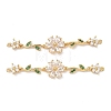 Brass Pave Cubic Zirconia Connector Charms KK-Z139-02G-02-1