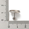 201 Stainless Steel Stud Earrings Findings STAS-O004-07D-P-3