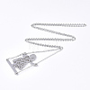 Non-Tarnish 201 Stainless Steel Pendant Necklaces NJEW-T009-JN112-1-70-2