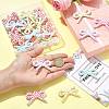 30Pcs 6 Colors Opaque Printed Acrylic Pendants MACR-FS0002-45-4